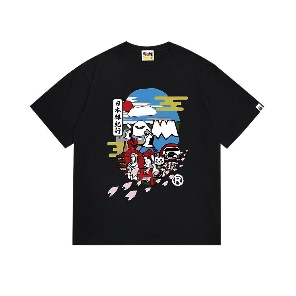 BAPE Cartoon Mountain Graphic T-Shirt — hero