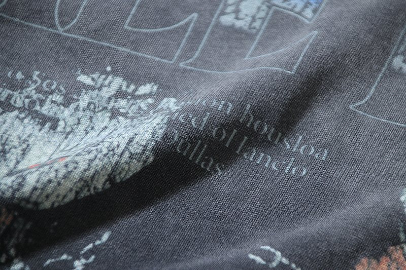 VALE USA Washed Black Graphic T-Shirt — detail