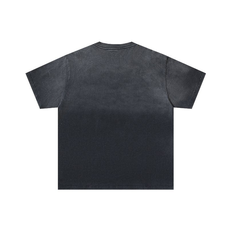 VALE USA Washed Black Graphic T-Shirt — back