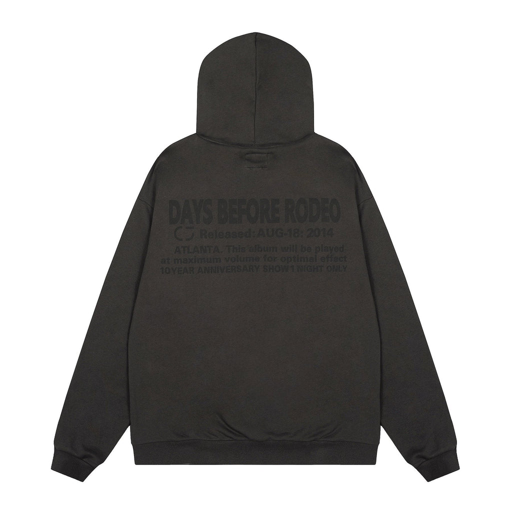 Sp5der Black Graphic Hoodie — back