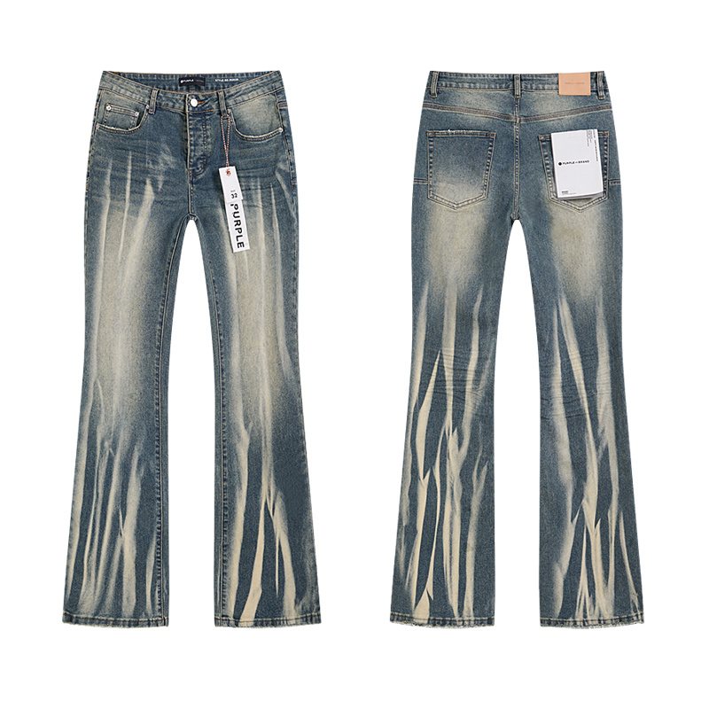 Purple Brand Blue Washed Flare Jeans — front