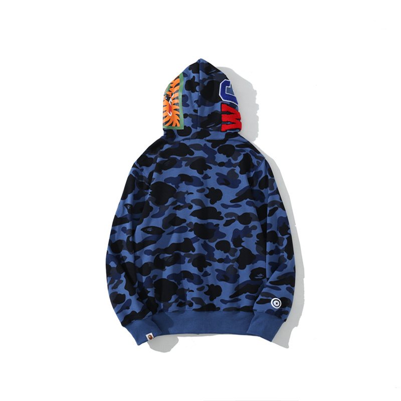 BAPE WGM Shark Camo Zip Hoodie — back