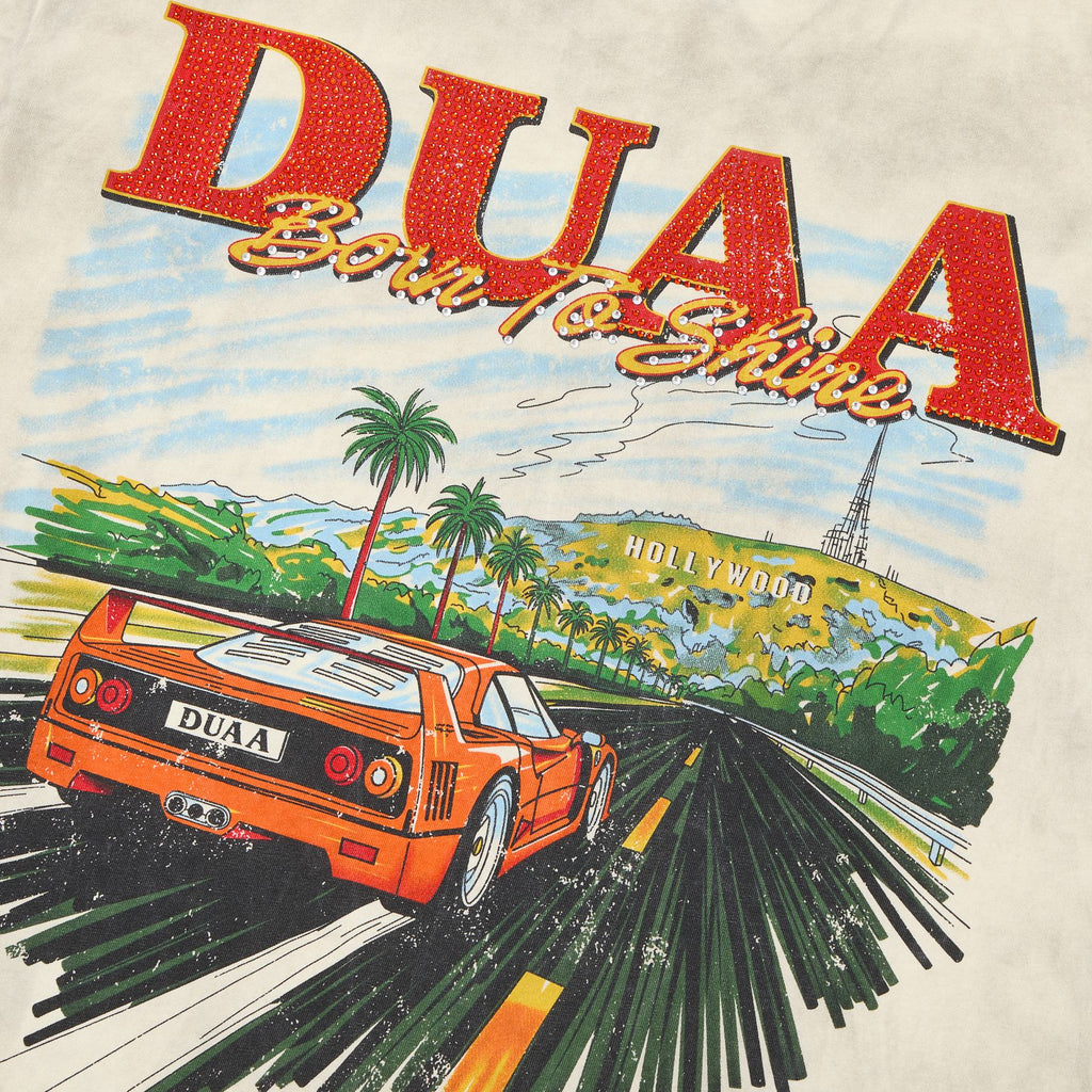 DUAA Hollywood Car Graphic Short-Sleeve T-Shirt — detail
