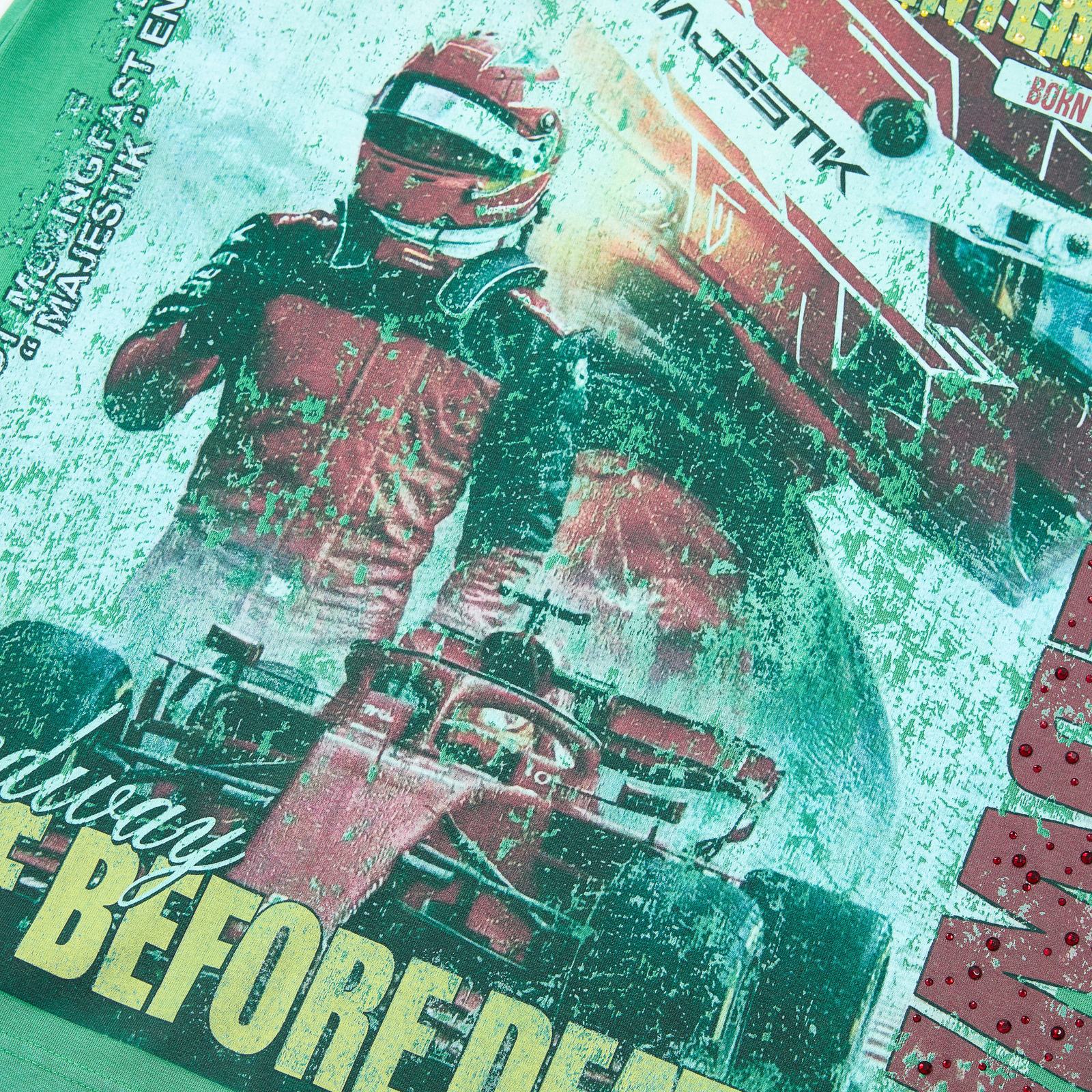 MAJESTIK Racing International 202X Green T-Shirt — detail
