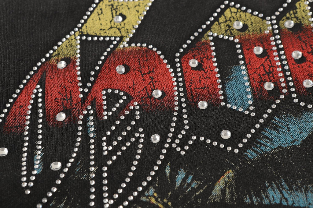 Godspeed Car & Building Graphic Studded-Sleeve T-Shirt — detail