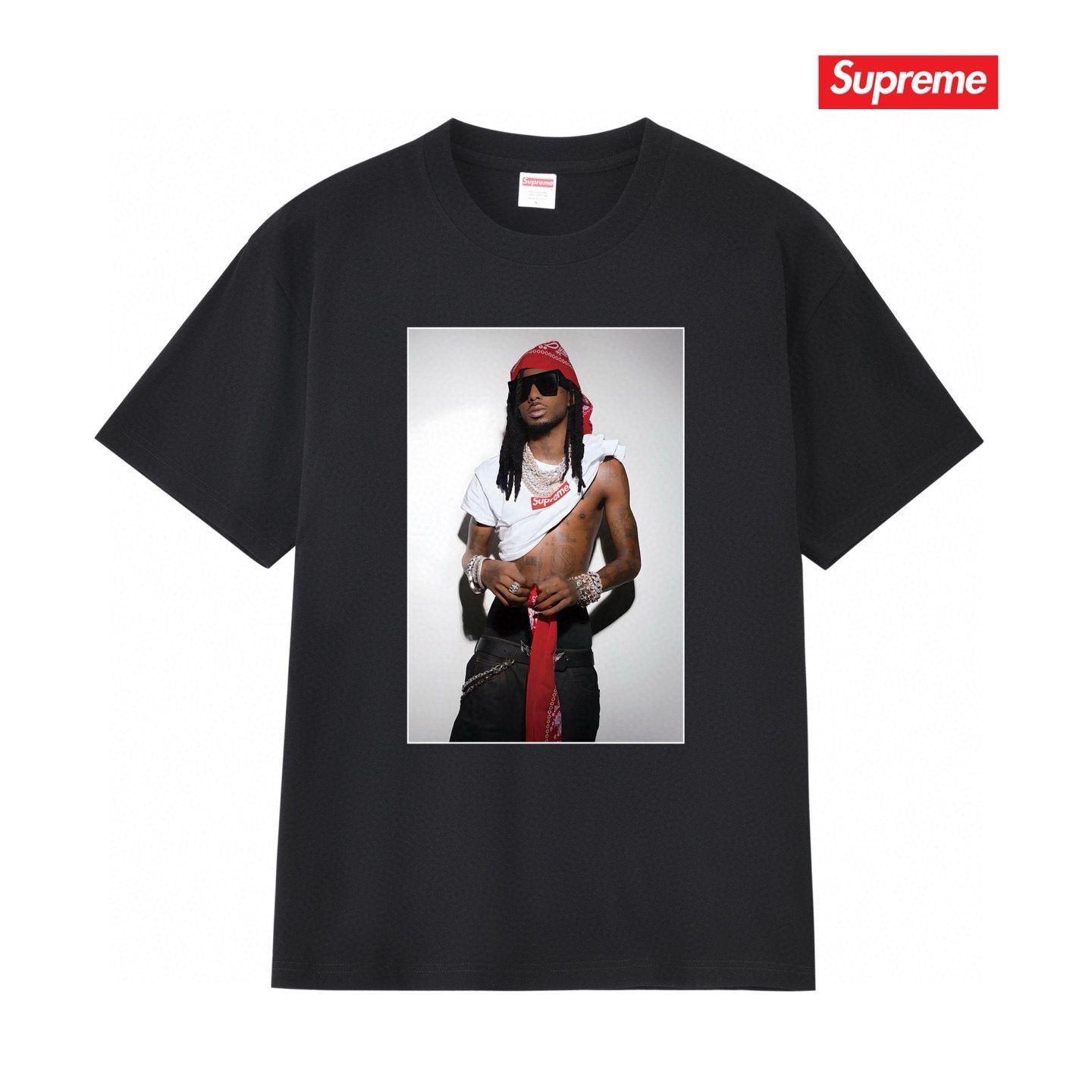 Supreme Playbi Caarti Portrait Graphic T-Shirt — hero