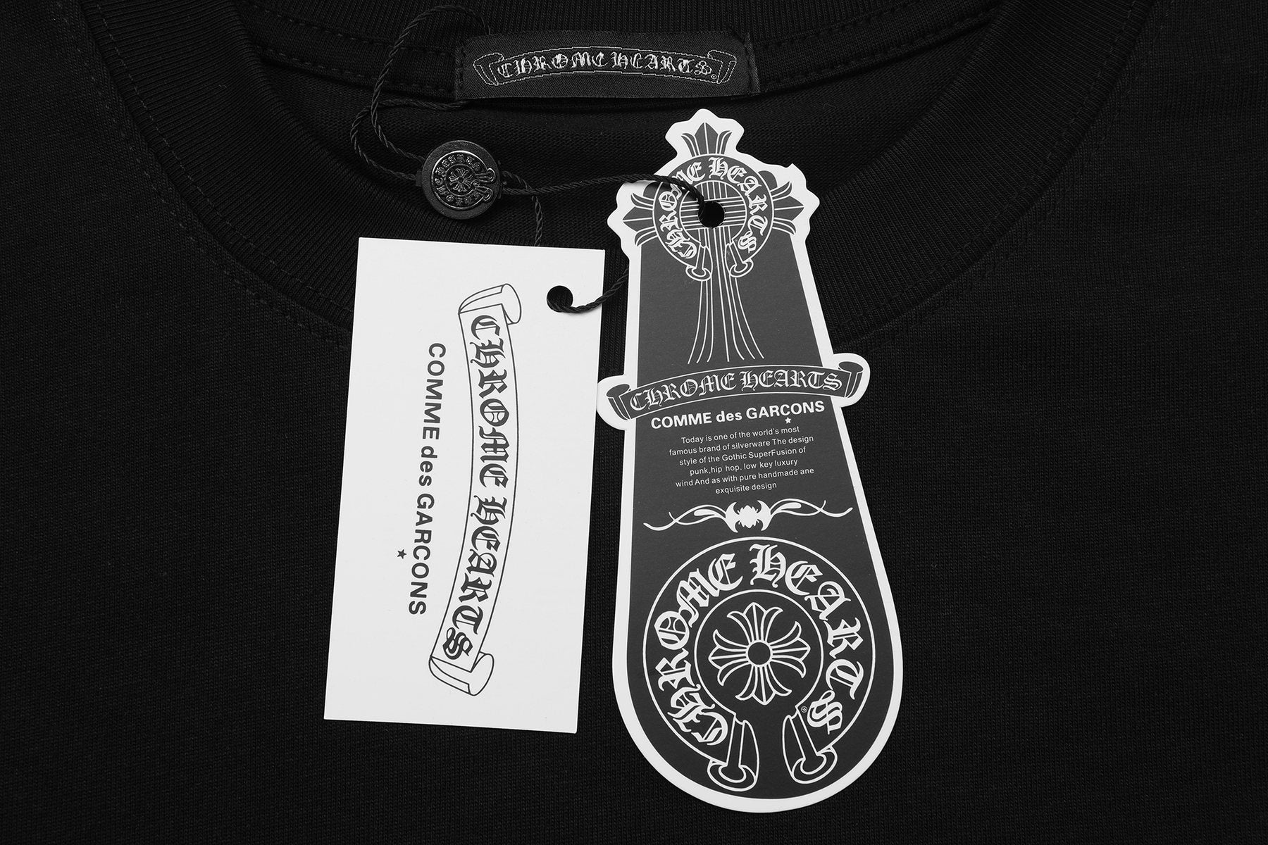 Chrome Hearts Horseshoe Embroidered Short-Sleeve T-Shirt — hang_tag