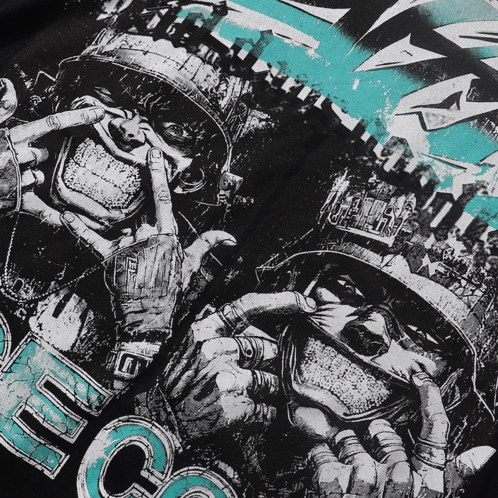 BKYS Revival Ice Cold Route 66 Cropped Graphic T-Shirt — detail