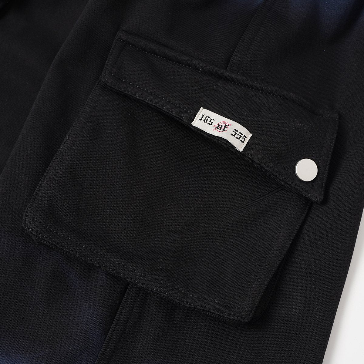 Godspeed Embroidered Cargo Sweat Shorts — detail