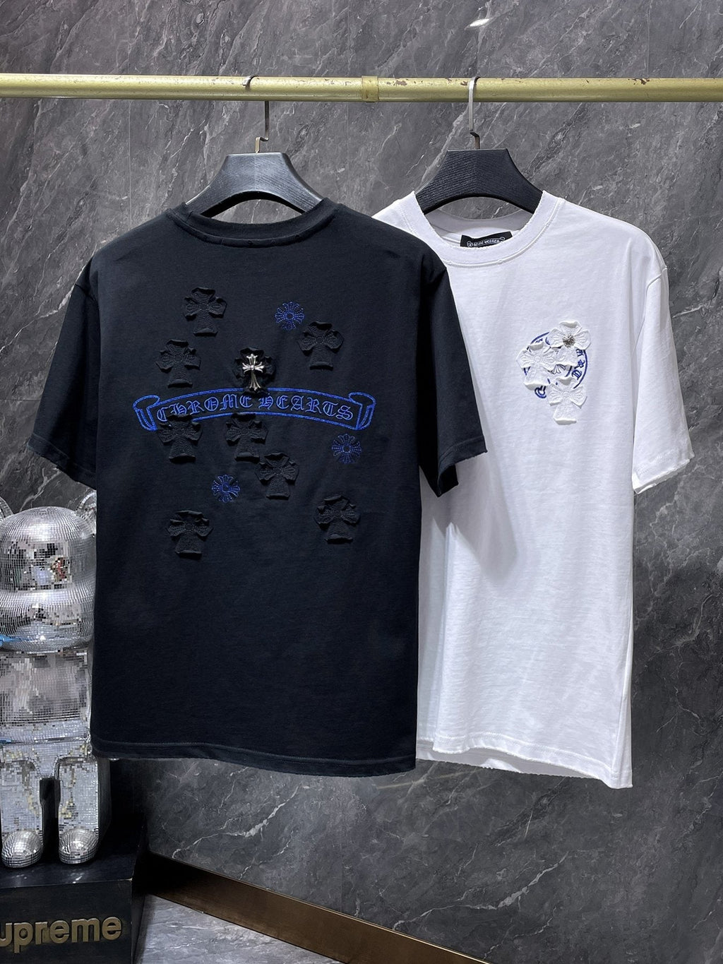 Chrome Hearts Cross Appliqué Graphic T-Shirt — comparison
