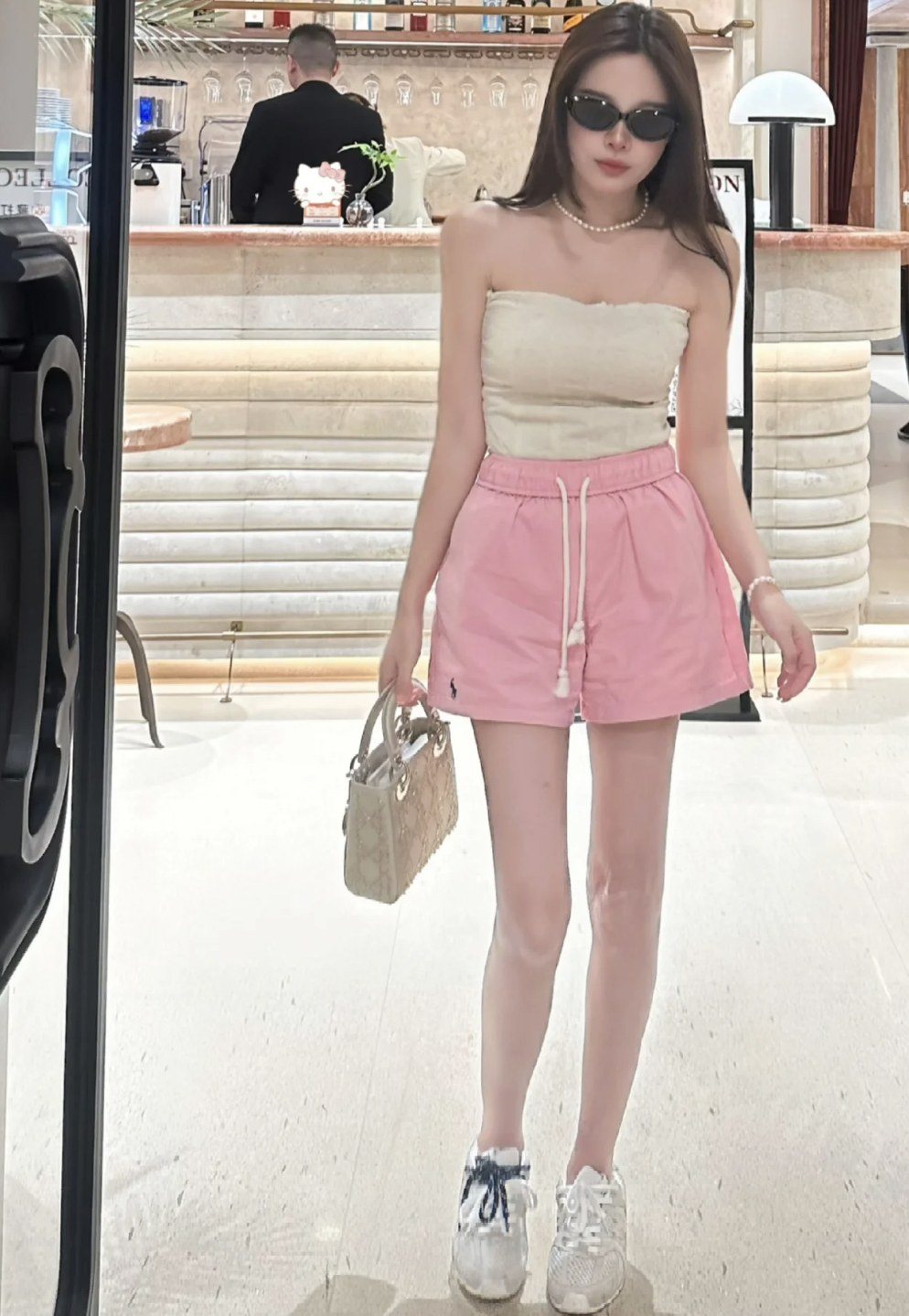 Test2-Ralph Lauren Washed Cotton Drawstring Shorts — hero