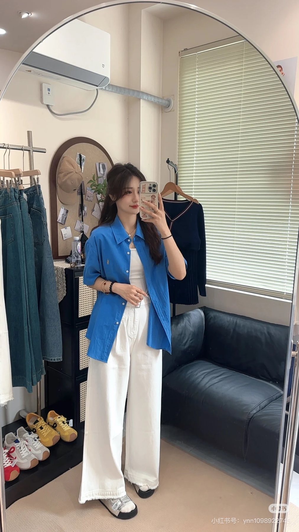 Test2-Ralph Lauren Oxford Short-Sleeve Button-Front Shirt — model